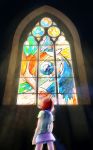  1girl kanon_(pokemon) latias latios pokemon stained_glass tracco 