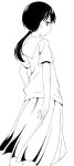  1girl glasses itamochi lineart monochrome ponytail saki solo tsujigaito_satoha 