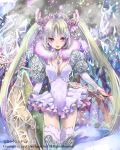  1girl character_request fur j-peg jewelry necklace silver_hair snow tenkuu_no_crystalia twintails violet_eyes 