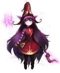  1girl animal_ears blush fairy hat league_of_legends long_hair lulu_(league_of_legends) pix purple_hair smile solo staff very_long_hair witch_hat yellow_eyes yy6242 