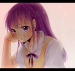  1girl apron letterboxed long_hair purple_hair solo title_drop violet_eyes working!! yamada_aoi yuuri_(purple_planet) 