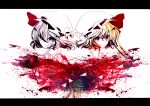  2girls face flandre_scarlet hat letterboxed mirimo multiple_girls remilia_scarlet short_hair siblings sisters touhou 