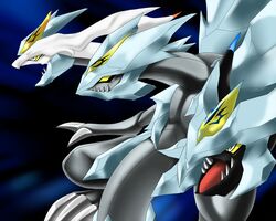  crossover kyurem no_humans omega_na_hito pokemon pokemon_(creature) pokemon_(game) pokemon_bw2 yuu-gi-ou yuu-gi-ou_duel_monsters 