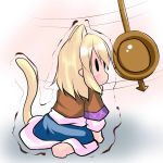  animal_ears blonde_hair hoshizuki_(seigetsu) mizuhashi_parsee pendulum puru-see short_hair tail trembling 