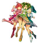  3girls aoki_reika arm_warmers blue_eyes blue_hair blush boots bow bracelet choker color_connection cure_diamond cure_diamond_(cosplay) cure_heart cure_heart_(cosplay) cure_rosetta cure_rosetta_(cosplay) dokidoki!_precure double_bun embarrassed green_eyes green_hair green_panties half_updo hino_akane jewelry kinomiya_machi magical_girl midorikawa_nao multiple_girls panties pantyshot pink_eyes ponytail precure redhead ribbon shoes short_hair short_twintails skirt smile_precure! twintails underwear white_background 