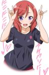  love_live!_school_idol_project marugoshi_teppei nishikino_maki open_mouth redhead short_hair translation_request violet_eyes 