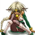  aisha_clanclan cat_girl ctarl_ctarl green_eyes leg_wraps outlaw_star platinum_blonde 