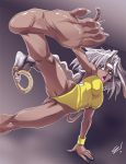  aisha_clanclan braided_hair cat_girl crown_circlet let&#039;s_see_those_legs_people one_and_two_and_three_and_four outlaw_star platinum_blonde richard_simmons 