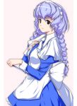  blue_hair braid chobits hands maid smile tenpura_(artist) twin_braids yuzuki 