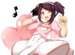  dress flat_chest headphones musical_note red_eyes shachi_kamaboko short_hair takane_miru twintails utau wink 