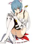  ayanami_rei bad_id bare_legs blue_hair cat_ears ears illuminate7 legs neon_genesis_evangelion red_eyes short_hair sitting super_plugsuit tail thighhighs 