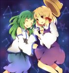  bad_id constellation kochiya_sanae konoka moriya_suwako multiple_girls touhou 