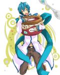  bad_id belt blush food happy ice_cream kaito male scarf smile solo spoon vocaloid 