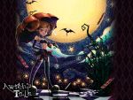  a_witch&#039;s_tale bat halloween highres liddell nippon_ichi twintails umbrella 
