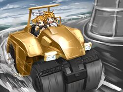  kagamine_len kagamine_rin magu_(mugsfc) road_roller vocaloid 