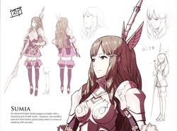  armor boots fire_emblem fire_emblem:_kakusei garter_belt highres kozaki_yuusuke official_art polearm skirt spear sumia weapon 