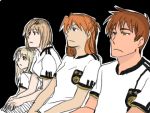  1boy 2010_fifa_world_cup 3girls arcueid_brunestud fate/stay_night fate_(series) gaijin_4koma germany illyasviel_von_einzbern long_hair multiple_girls neon_genesis_evangelion rance rance_(series) sengoku_rance short_hair soccer soccer_uniform souryuu_asuka_langley tsukihime world_cup 