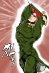  1boy fabulous gakuran horn jojo_no_kimyou_na_bouken kakyouin_noriaki nkraae parody posing redhead school_uniform solo spike spiky_hair wham 