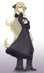  1girl blonde_hair fur_trim hair_ornament hair_over_one_eye holding holding_poke_ball long_hair matsuryuu poke_ball pokemon pokemon_(game) pokemon_dppt shirona_(pokemon) solo very_long_hair 