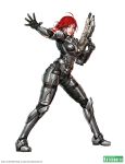  1girl armor commander_shephard commander_shephard_(female) green_eyes gun mass_effect redhead short_hair weapon yamashita_shun&#039;ya 