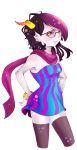  1girl artist_request eridan_ampora female genderswap glasses homestuck purple_hair solo violet_eyes 