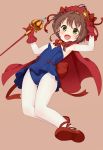  1girl brown_hair cape cardcaptor_sakura clow_card gloves green_eyes hat kinomoto_sakura leotard magical_girl mary_janes muku-coffee pantyhose scepter shoes short_hair solo wand 