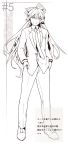  1girl alternate_costume fancybetty formal fujiwara_no_mokou hands_in_pockets long_hair necktie pant_suit ribbon smile solo suit touhou 