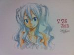  blue_eyes blue_hair fairy_tail long_hair lowres mashima_hiro mirajane official_art 