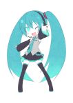  1girl aqua_eyes aqua_hair chibi hatsune_miku kouji_(campus_life) long_hair solo twintails vocaloid 