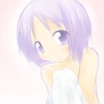 hiiragi_tsukasa lowres lucky_star mkt_(50r50r) purple_eyes purple_hair short_hair towel violet_eyes 