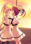  2girls fate_testarossa hair_ribbons kiss mahou_shoujo_lyrical_nanoha tagme takamachi_nanoha yuri 