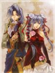  brother_and_sister dress elbow_gloves fire_emblem fire_emblem:_seisen_no_keifu fire_emblem_genealogy_of_the_holy_war formal gloves hand_holding holding_hands jewelry kaito_(sawayakasawaday) long_hair red_dress sawayakasawaday siblings silver_hair tinny tinny_(fire_emblem) twintails 