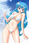  beach bikini blue_hair long_hair smile stewardess swimsuit tagme tenjouin_katsura 