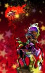  chair colorful faceless flandre_scarlet hat highres kirisame_marisa ninomae polearm sitting spear touhou weapon 