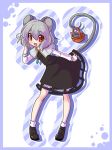 basket grey_hair jewelry mouse mouse_ears mouse_tail mousegirl nazrin pendant prehensile_tail red_eyes short_hair spazzy spazzykoneko tail tail_raised touhou