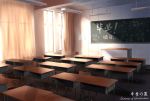  chalkboard classroom desk highres no_humans school wei_ji 