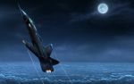  airplane canards clouds cockpit condensation_trail flying jet moon mura666 night pilot realistic russian star_(sky) su-47 