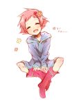  flower hair_ornament highres hoodie kumatora mother_(game) mother_3 nintendo pink_hair short_hair smile 