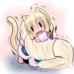  animal_ears blonde_hair hoshizuki_(seigetsu) mizuhashi_parsee puru-see short_hair tail trembling 
