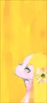  1girl flower hair_flower hair_ornament kanii_rate long_image looking_up solo tall_image yellow yellow_eyes 