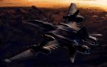  airplane bomber clouds flying fsn19123_(artist) gun military raiden_fighters sky sunset tagme weapon xtb-1_(raiden_fighters) 