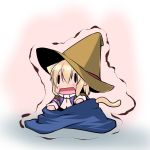  1girl animal_ears black_mage black_mage_(cosplay) blonde_hair cat_ears cat_tail cosplay final_fantasy hoshizuki_(seigetsu) mizuhashi_parsee open_mouth puru-see robe solo tail touhou trembling |_| 