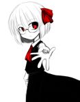  bespectacled glasses iruru5666 outstretched_hand rumia sketch solo spot_color touhou 