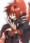  1boy artist_request bandages capelet red_eyes redhead wings 