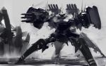  armored_core armored_core_v grey_background mecha mozuo tagme 