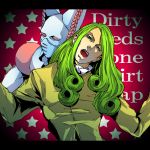  2boys ab00 curly_hair dirty_deeds_done_dirt_cheap fabulous funny_valentine green_hair jojo_no_kimyou_na_bouken long_hair multiple_boys posing stand_(jojo) steel_ball_run 