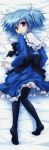  1girl absurdres artist_request black_legwear blue_hair dakimakura highres mashiroiro_symphony school_uniform tagme thigh-highs uryuu_sakuno violet_eyes 