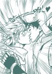  caesar_anthonio_zeppeli chinese comic hat headband jojo_no_kimyou_na_bouken joseph_joestar_(young) kiss parody translated zishanjiang 