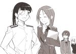  4girls comic erica_hartmann gertrud_barkhorn minna-dietlinde_wilcke monochrome multiple_girls sakamoto_mio strike_witches tsuta. 