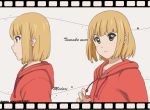  1girl blonde_hair film_strip green_eyes hoodie kanau profile short_hair tamako_market tokiwa_midori 